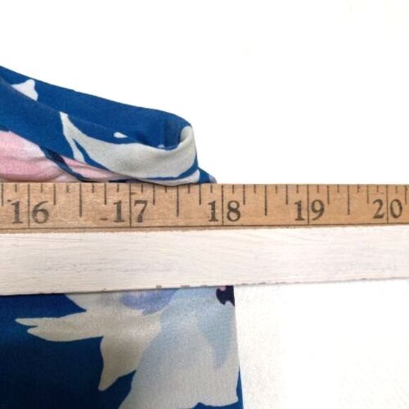 Joie Annabeth Tossed Bouquet Silk Tank Top Nineties Blue Floral Print Small - Picture 7 of 11